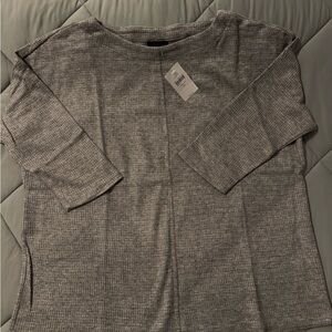 J. Jill NWT Gray Elbow Sleeve Top